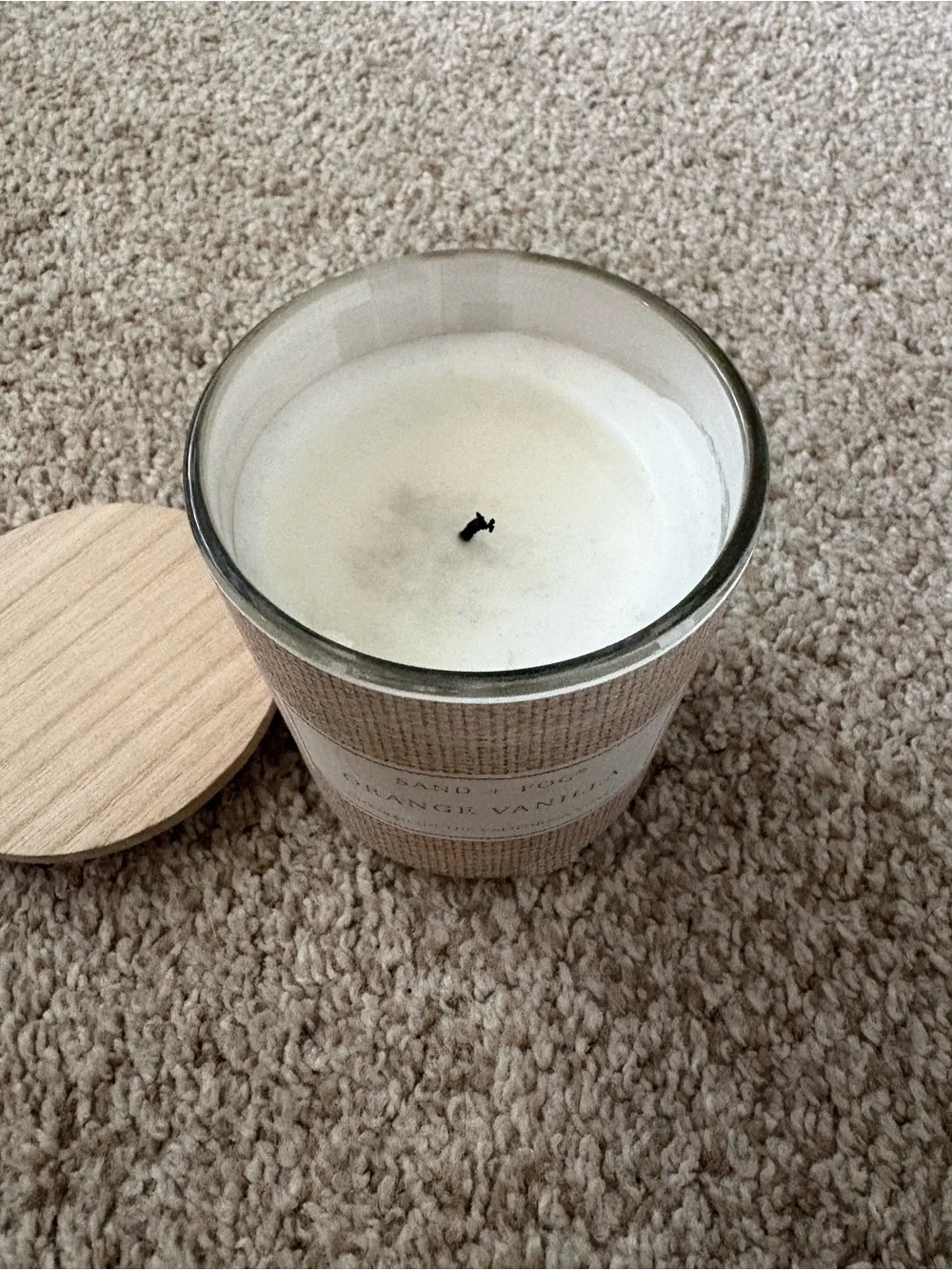 Orange Vanilla Scented Candle - Cream